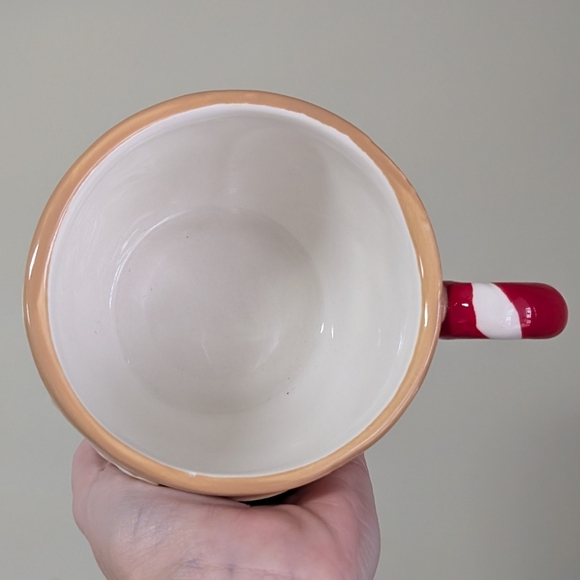 Festive Gingerbread Man Mug with Candy Cane Handle, Hand Painted 🎨 - Picture 4 of 5